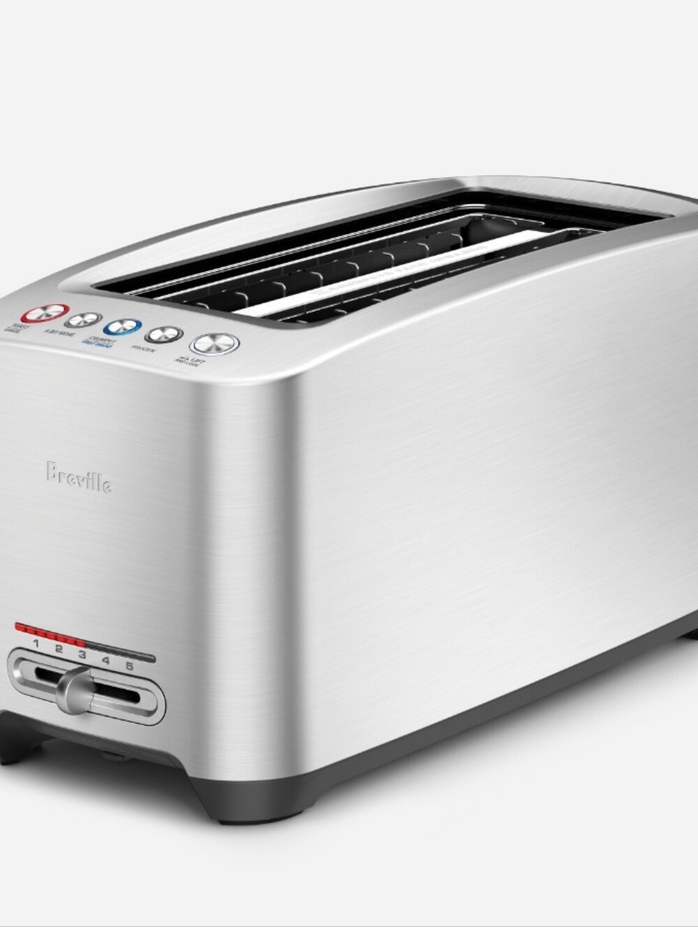 Breville Die Cast Long Slot 4-Slice Smart Toaster - Brushed Aluminum